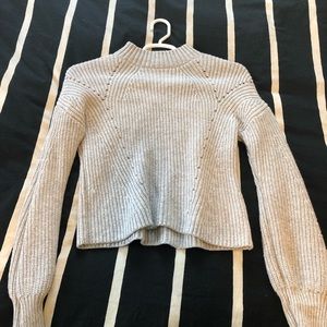 gray gap sweater
